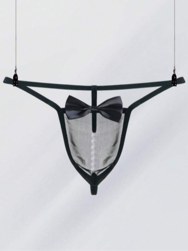 Gentleman Bow Accent Thong